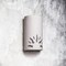 Luxury Lighting Asavva 13in. High Half Sun Ceramic Outdoor Wall Light, Paintable White Bisque 411-33A-W-u/d-7-17 - alternate 2